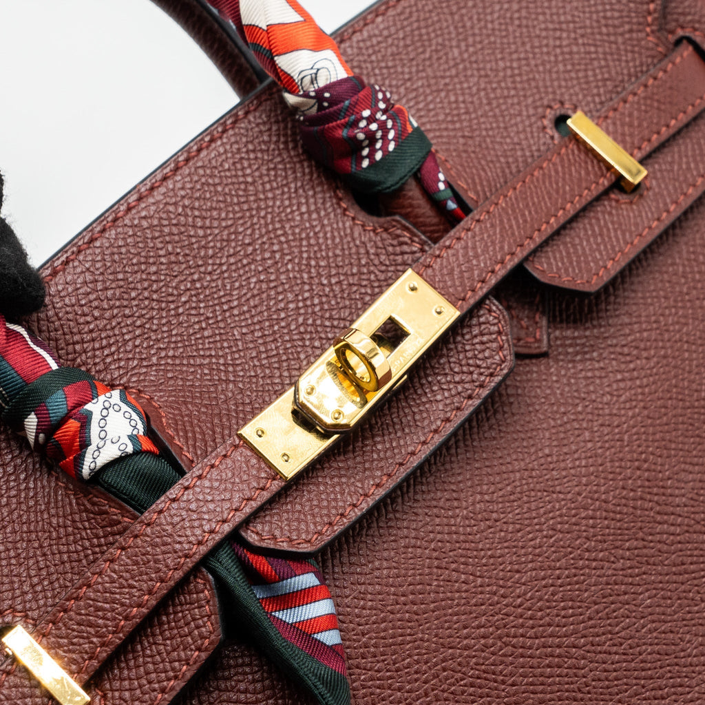 HERMES BIRKIN 25 EPSOM ROUGE H GHW