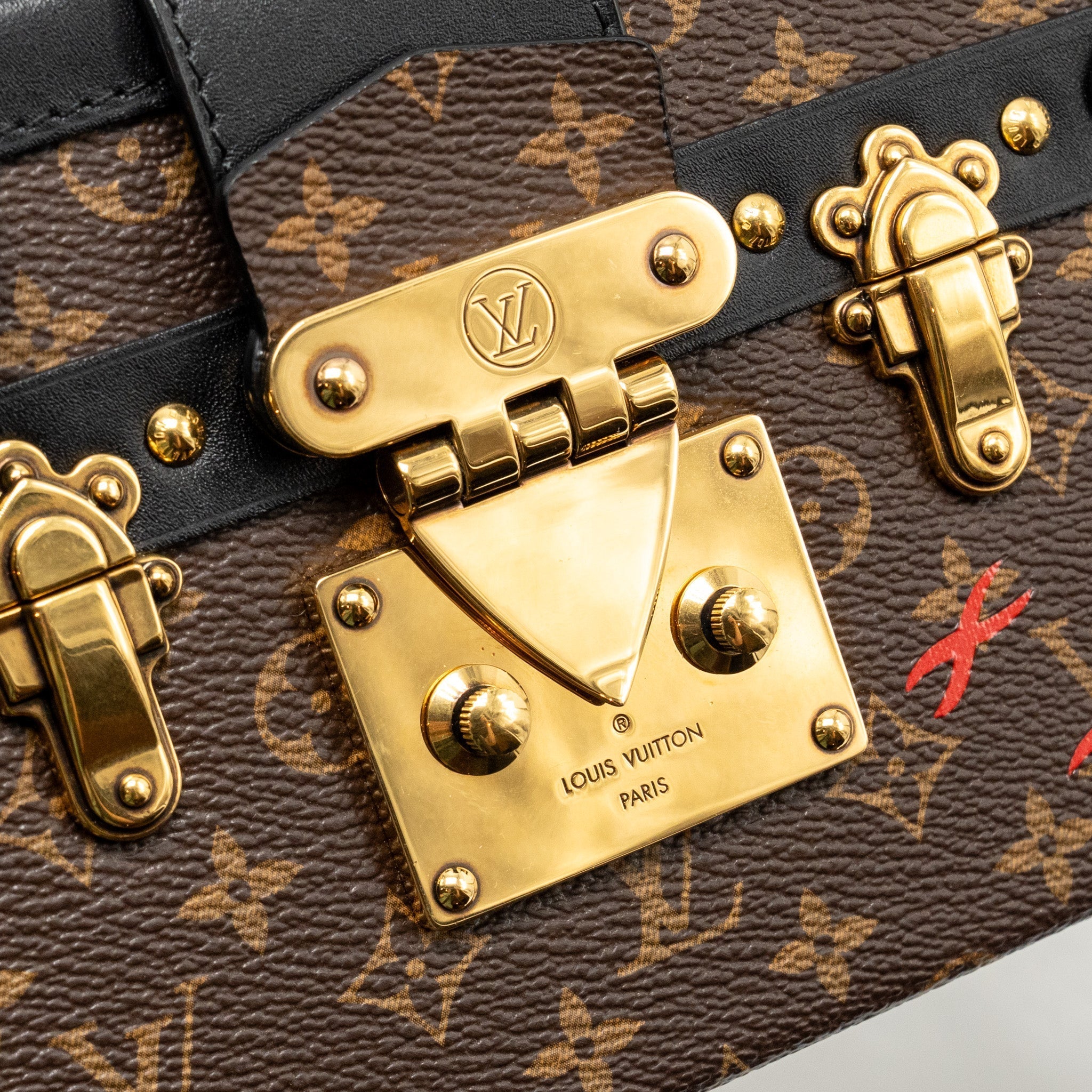 LOUIS VUITTON PETITE MALLE MONOGRAM CANVAS/SMOOTH CALFSKIN GHW
