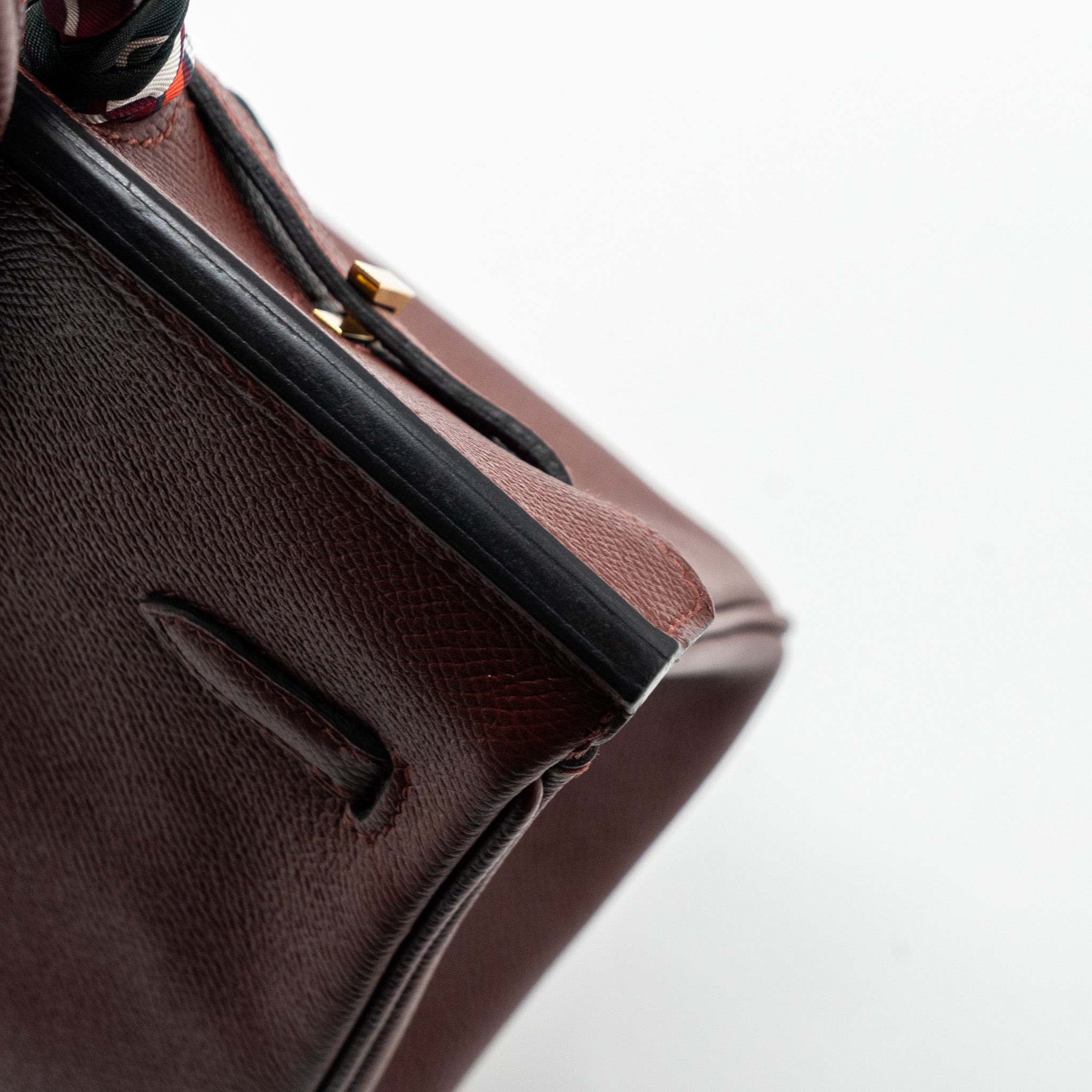 HERMES BIRKIN 25 EPSOM ROUGE H GHW