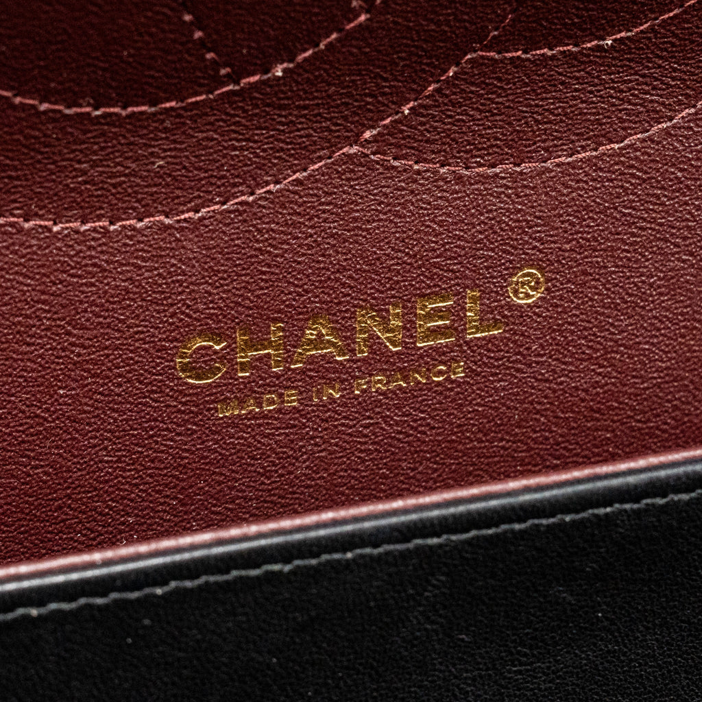 CHANEL JUMBO CLASSIC DOUBLE FLAP BAG LAMBSKIN BLACK GHW