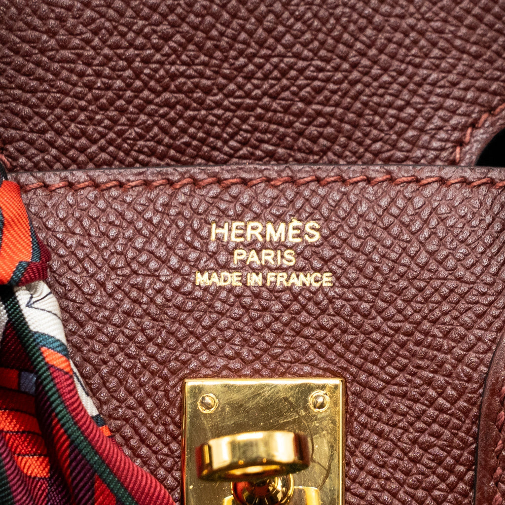 HERMES BIRKIN 25 EPSOM ROUGE H GHW