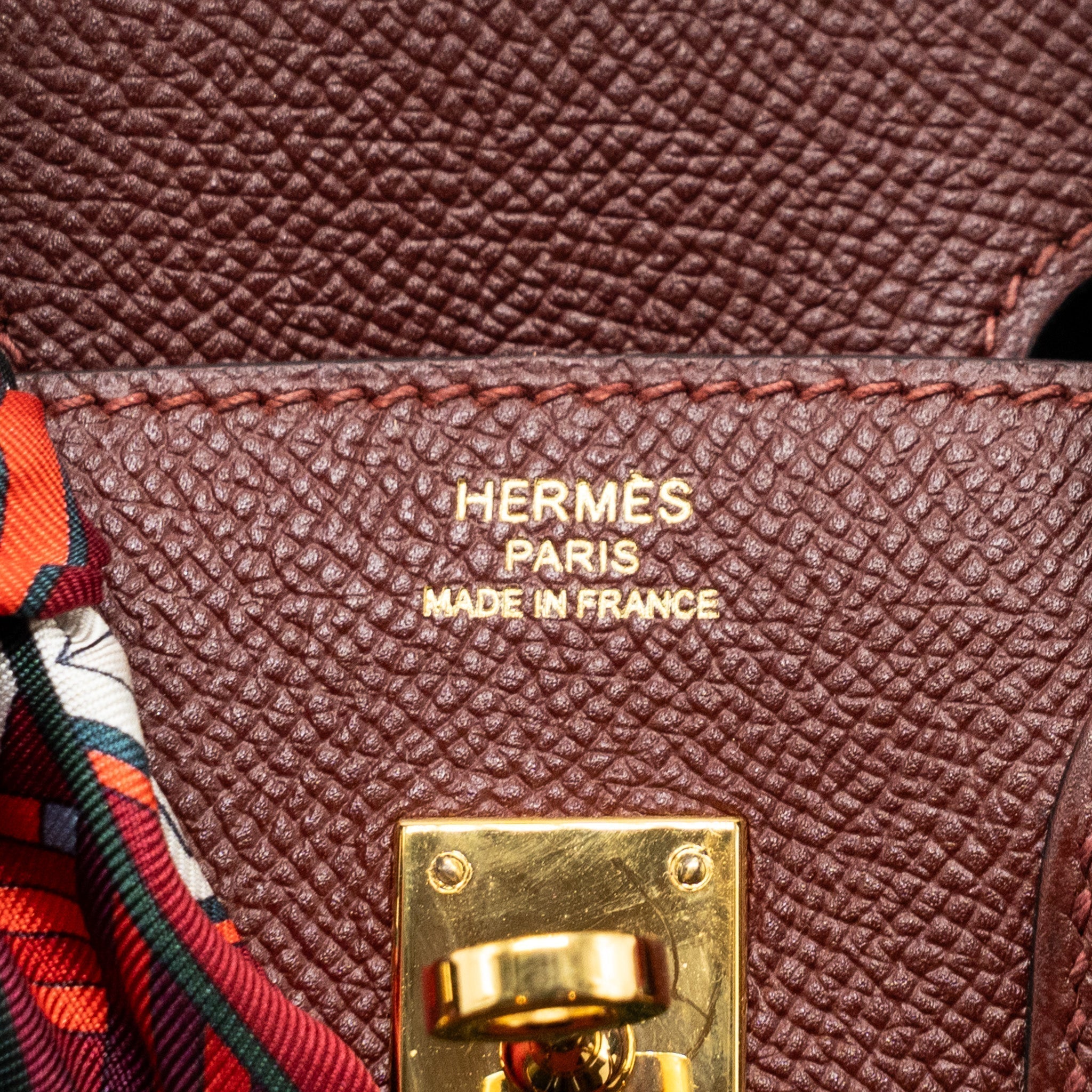 HERMES BIRKIN 25 EPSOM ROUGE H GHW