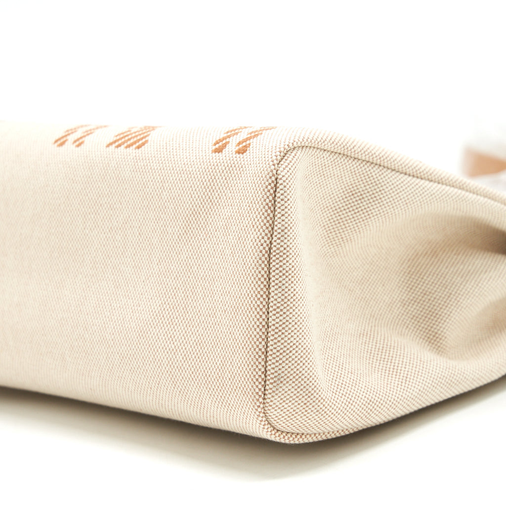 HERMES HERBAG ZIP 31 TOILE H EN RELIEF BRIDES SABLE/ECRU-BEIGE/NAT SABLE