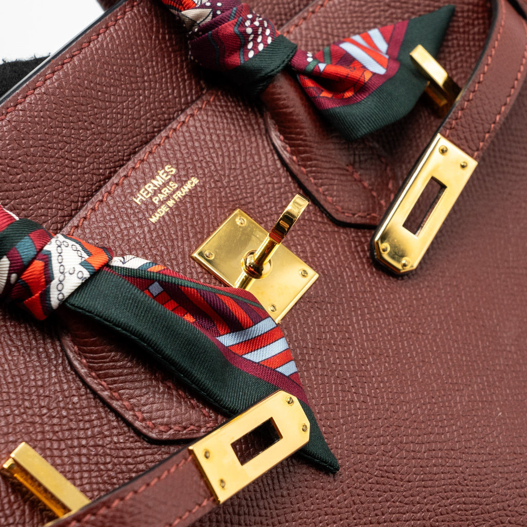 HERMES BIRKIN 25 EPSOM ROUGE H GHW