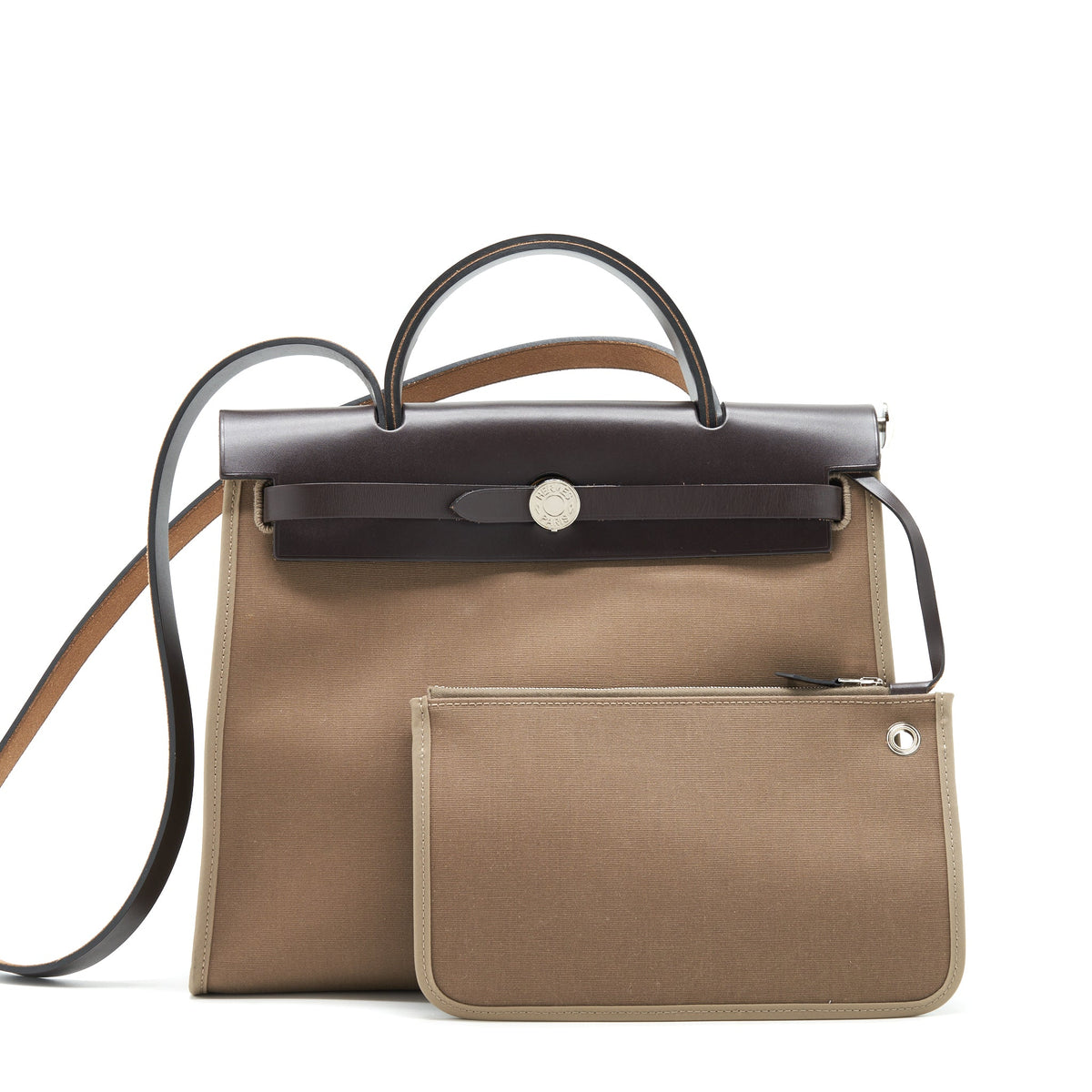 Hermes Herbag zip 31 bag Etoupe/Ebene SHW