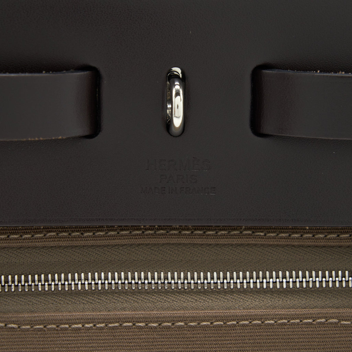 Hermes Herbag zip 31 bag Etoupe/Ebene SHW