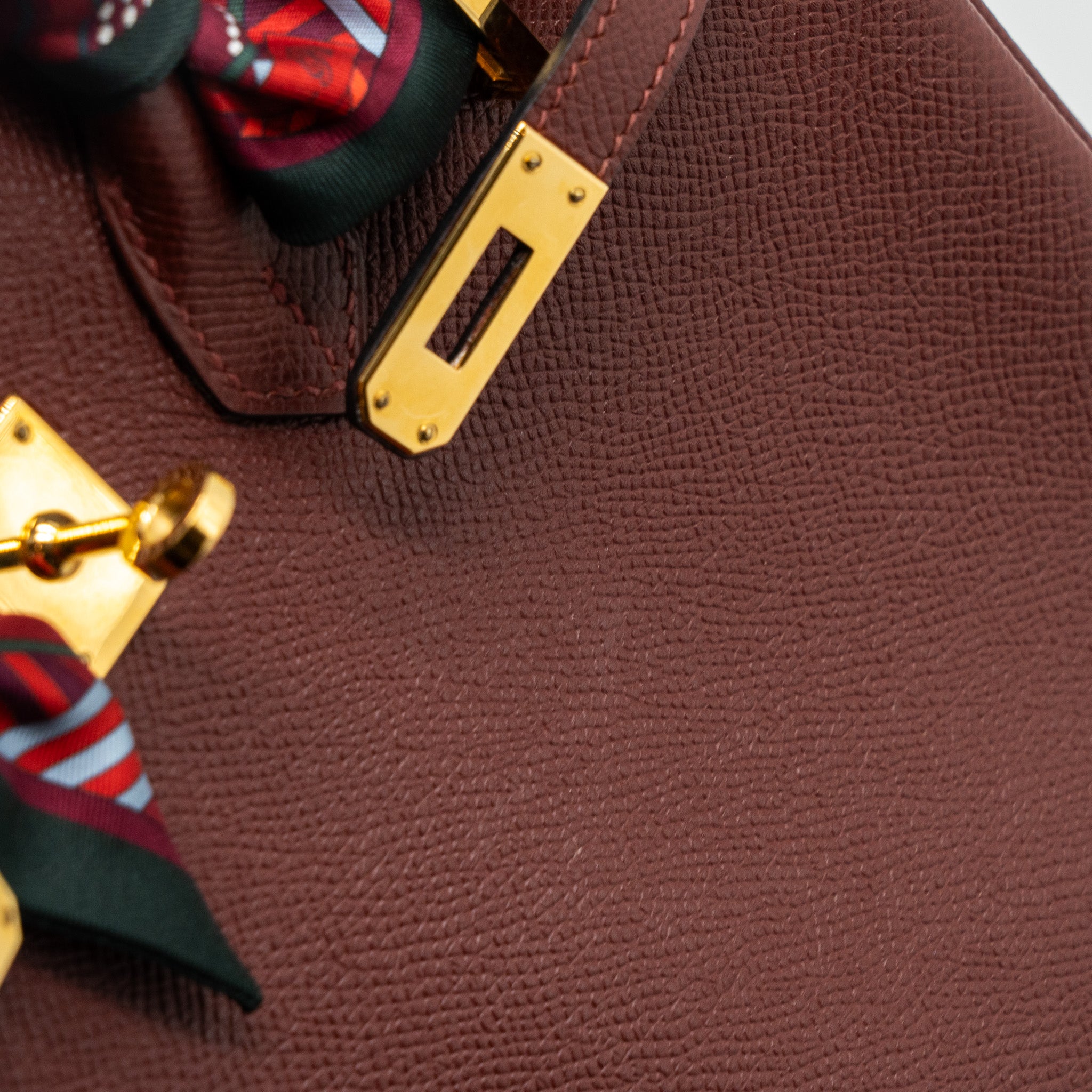 HERMES BIRKIN 25 EPSOM ROUGE H GHW