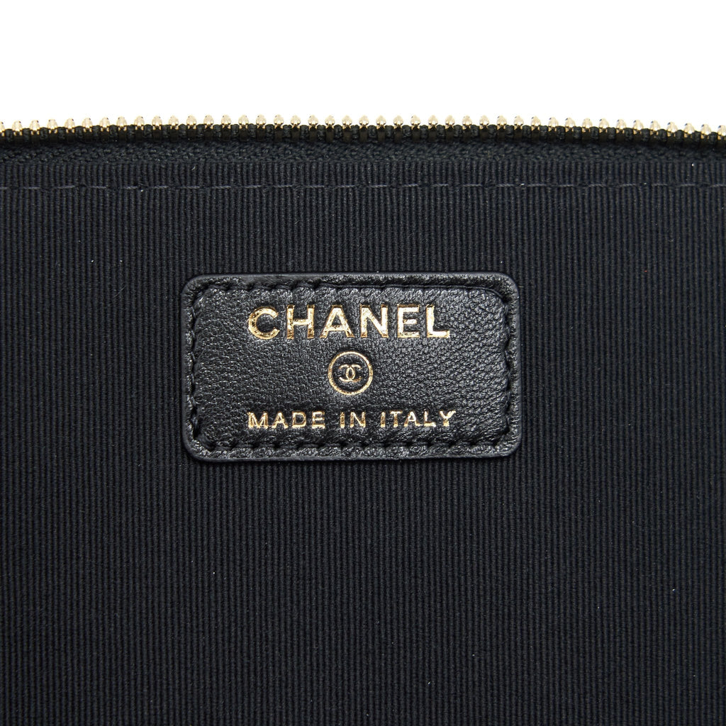 CHANEL 21K TOP HANDLE RECTANGULAR VANITY WITH CHAIN BLACK LGHW