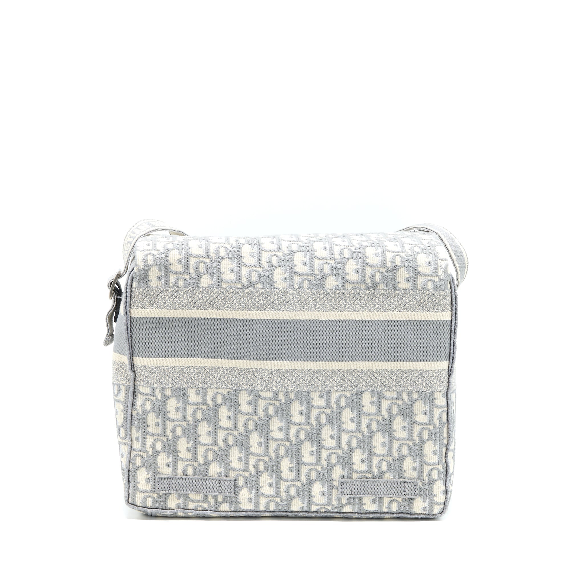 DIOR DIORCAMP MESSENGER BAG OBLIQUE EMBROIDERY LIGHT GREY SHW