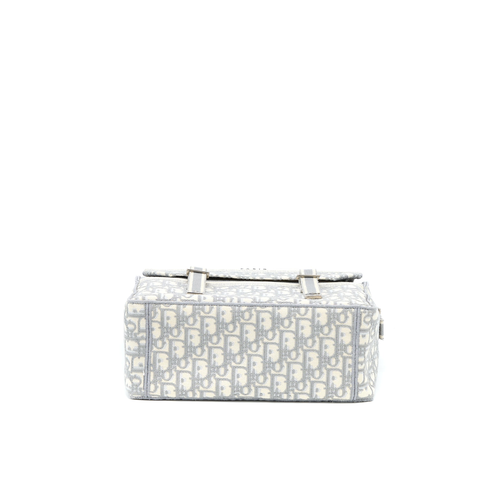 DIOR DIORCAMP MESSENGER BAG OBLIQUE EMBROIDERY LIGHT GREY SHW