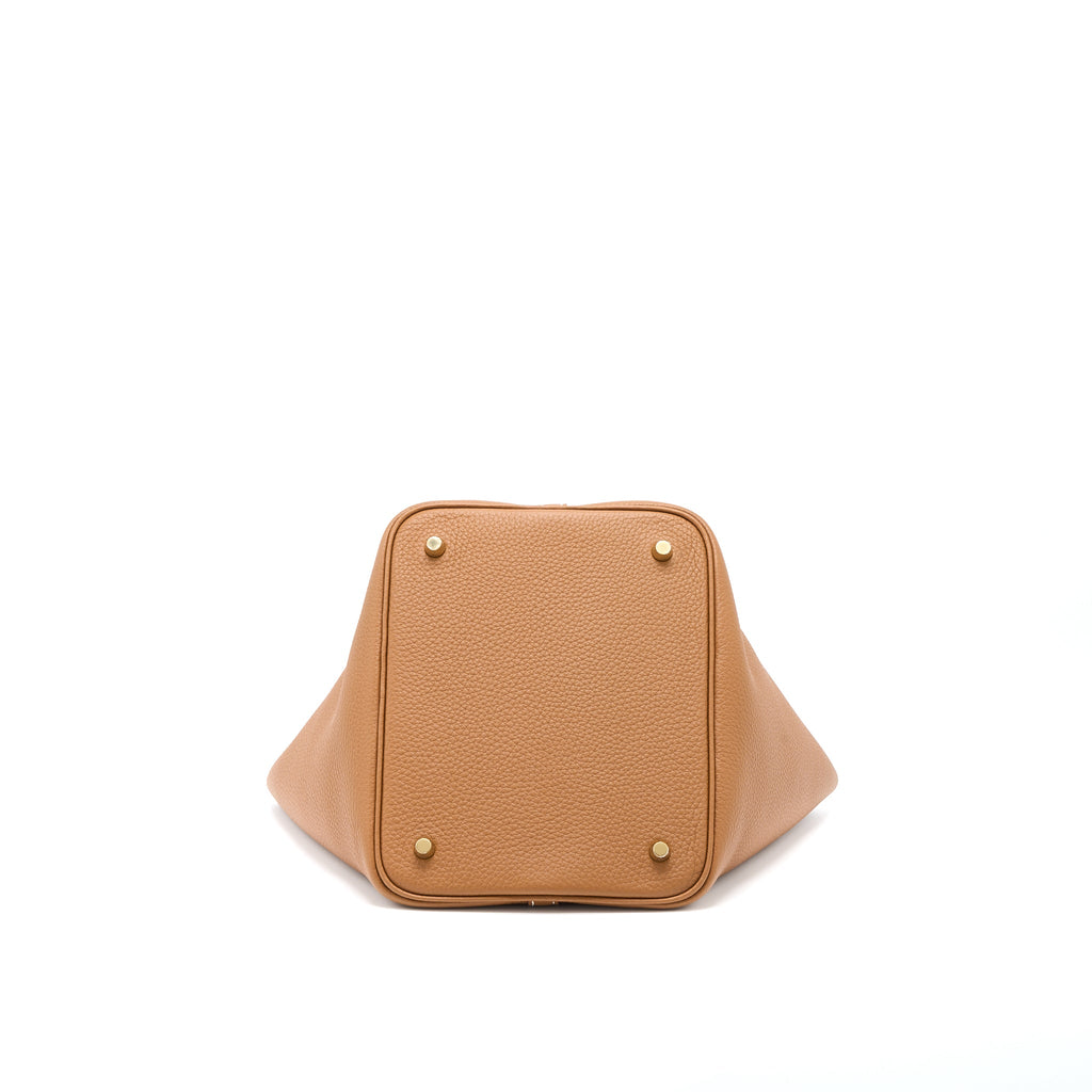 Hermes Picotin 22 Lock Bag Clemence Gold GHW