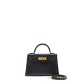 HERMES MINI KELLY 20CM CHÈVRE CHAMKILA BLACK GHW