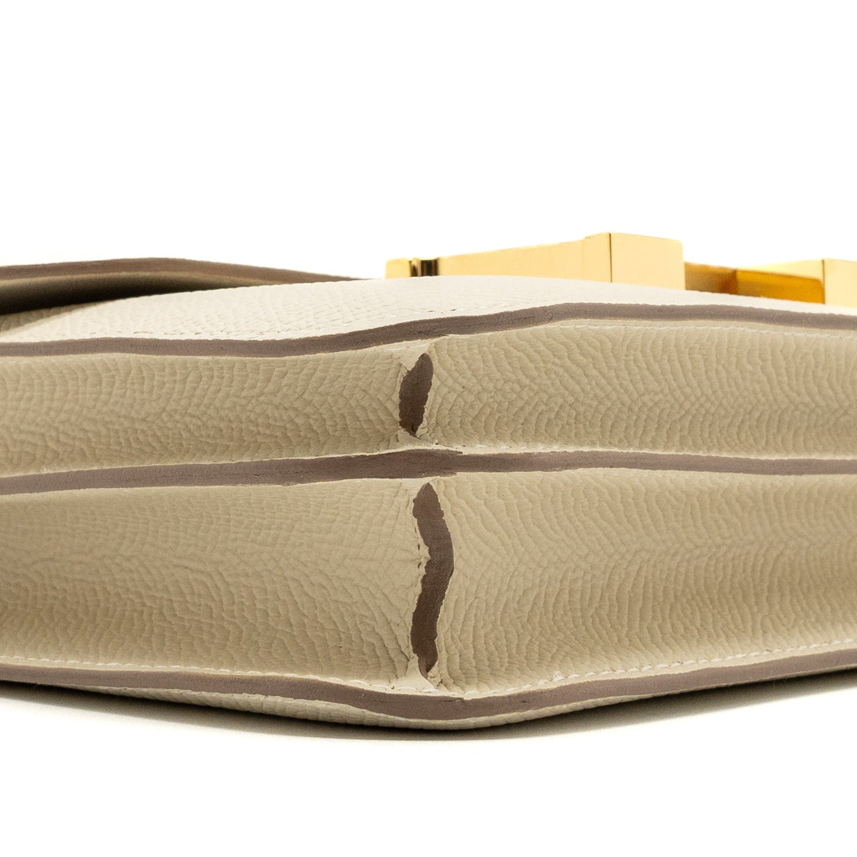 Hermes mini constance Epsom Craie GHW