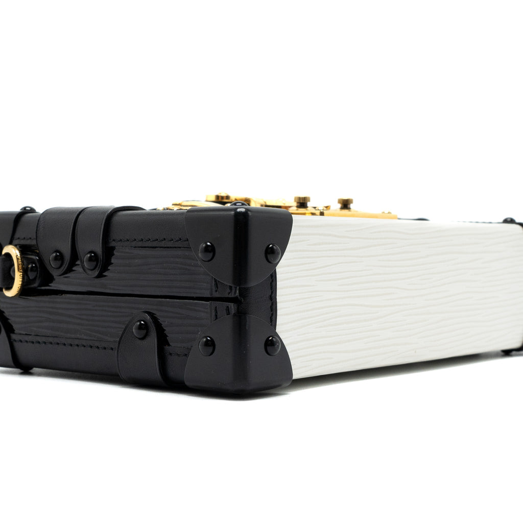 LOUIS VUITTON PETIT MALLE EPI WHITE/BLACK GHW