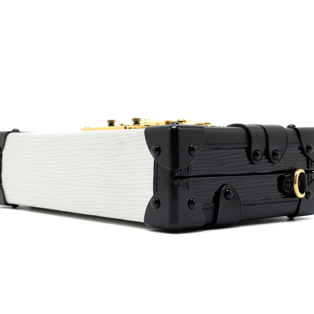 LOUIS VUITTON PETIT MALLE EPI WHITE/BLACK GHW
