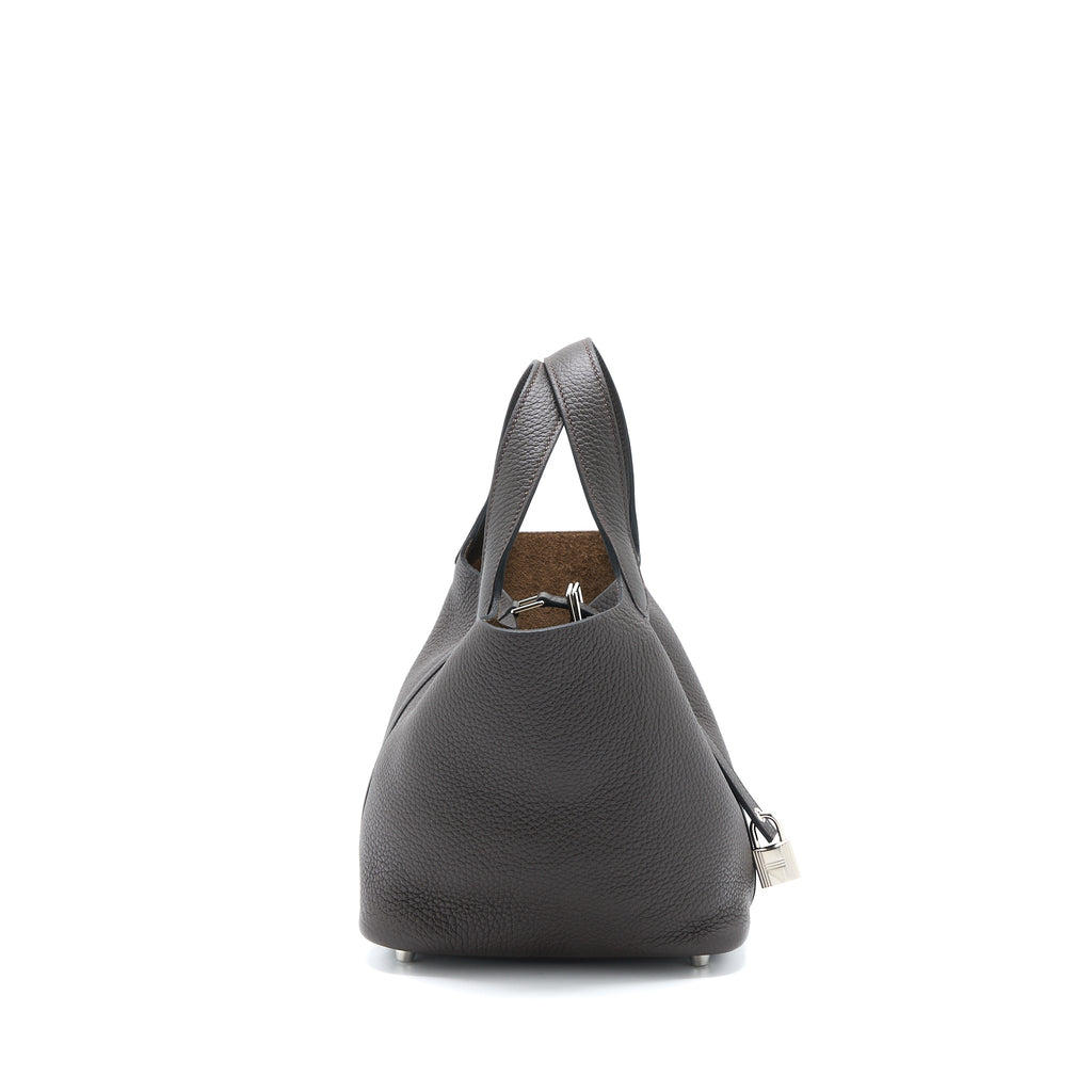 Hermes Picotin 18 Lock Bag Clemence Ebene SHW