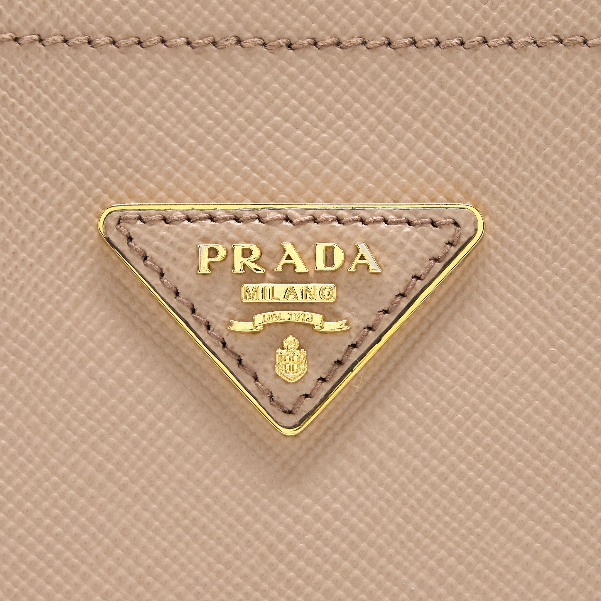 PRADA SAFFIANO PANIER BAG CIPRIA/ NERO GHW