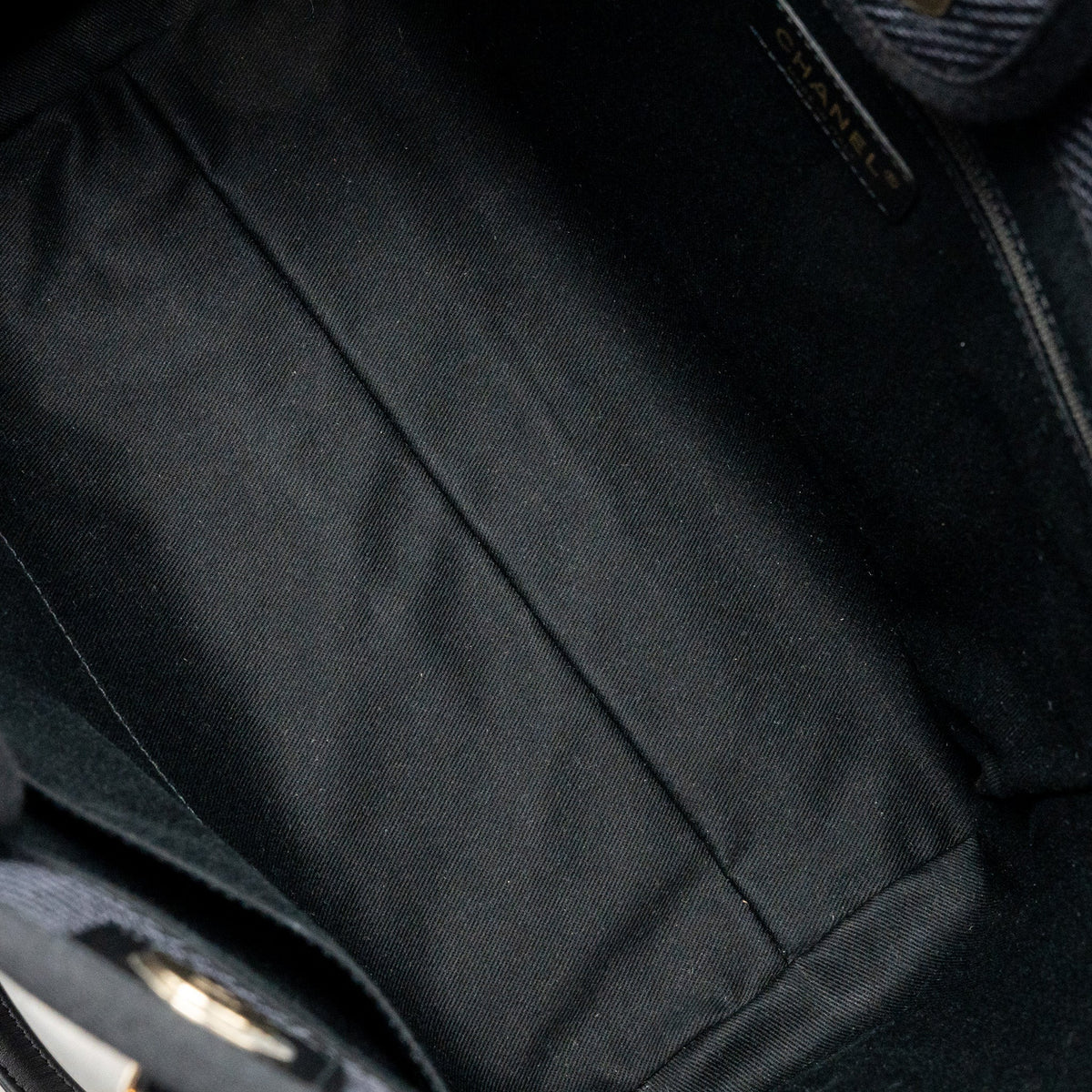 Chanel Deauville tote fabric black LGHW