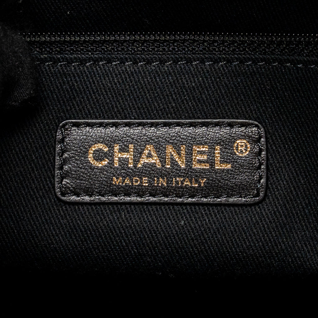 Chanel Deauville tote fabric black LGHW