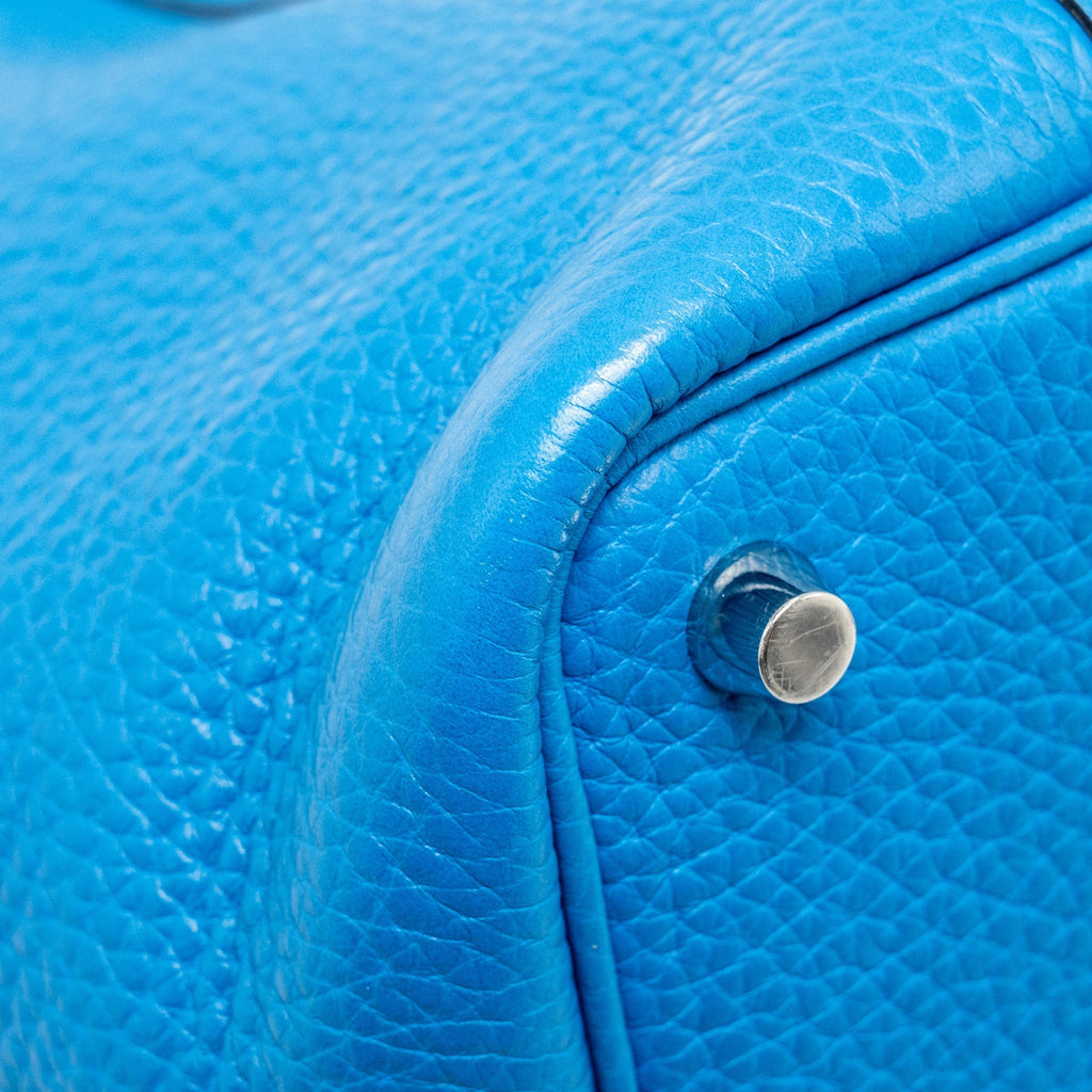 HERMES PICOTIN 18 LOCK BAG CLEMENCE B3 BLEU ZANZIBAR SHW