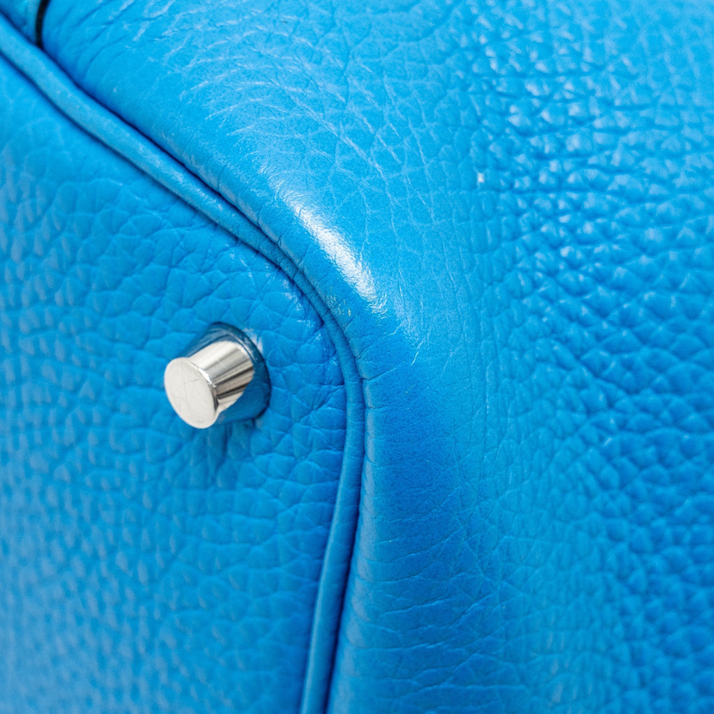HERMES PICOTIN 18 LOCK BAG CLEMENCE B3 BLEU ZANZIBAR SHW