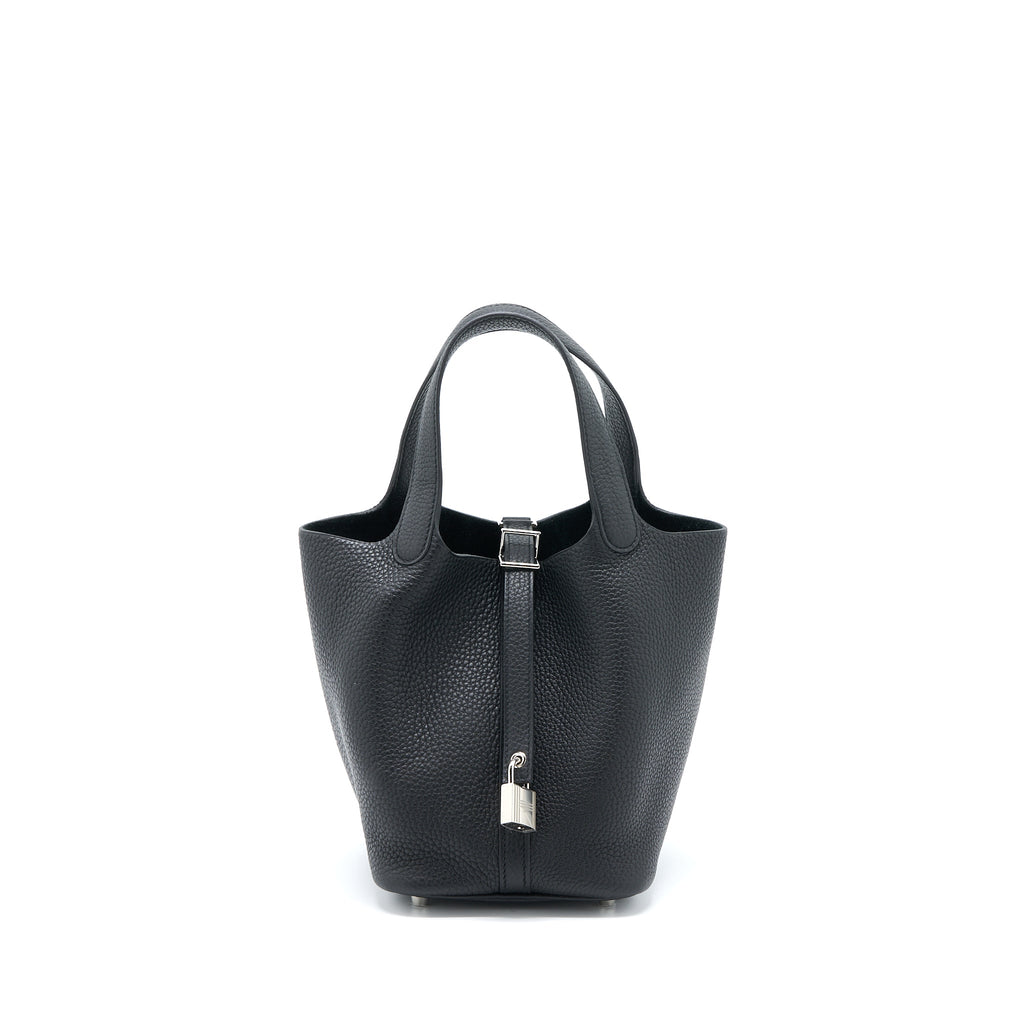 HERMES PICOTIN 18 LOCK BAG CLEMENCE BLACK SHW