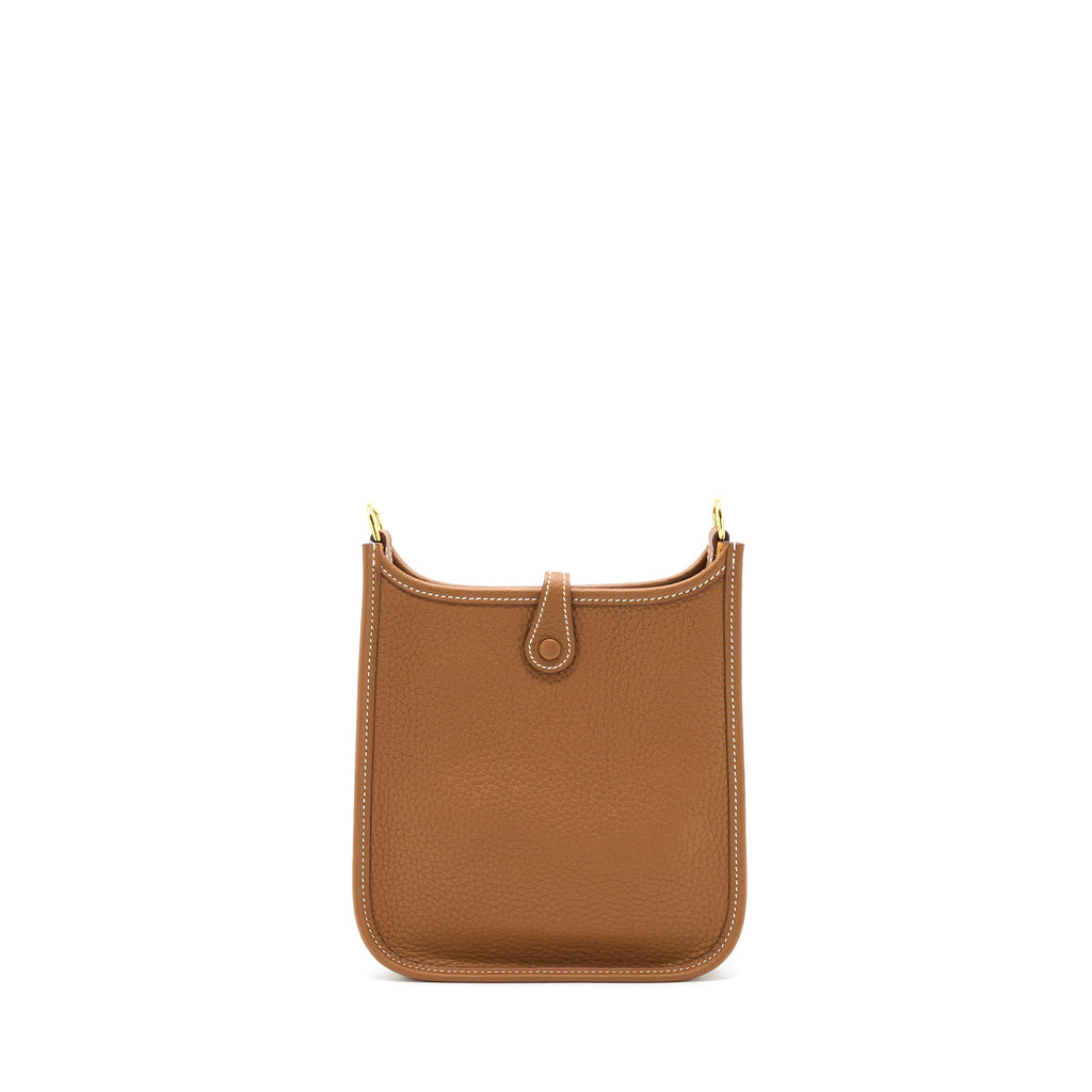 Hermes Mini Evelyne Clemence Gold GHW