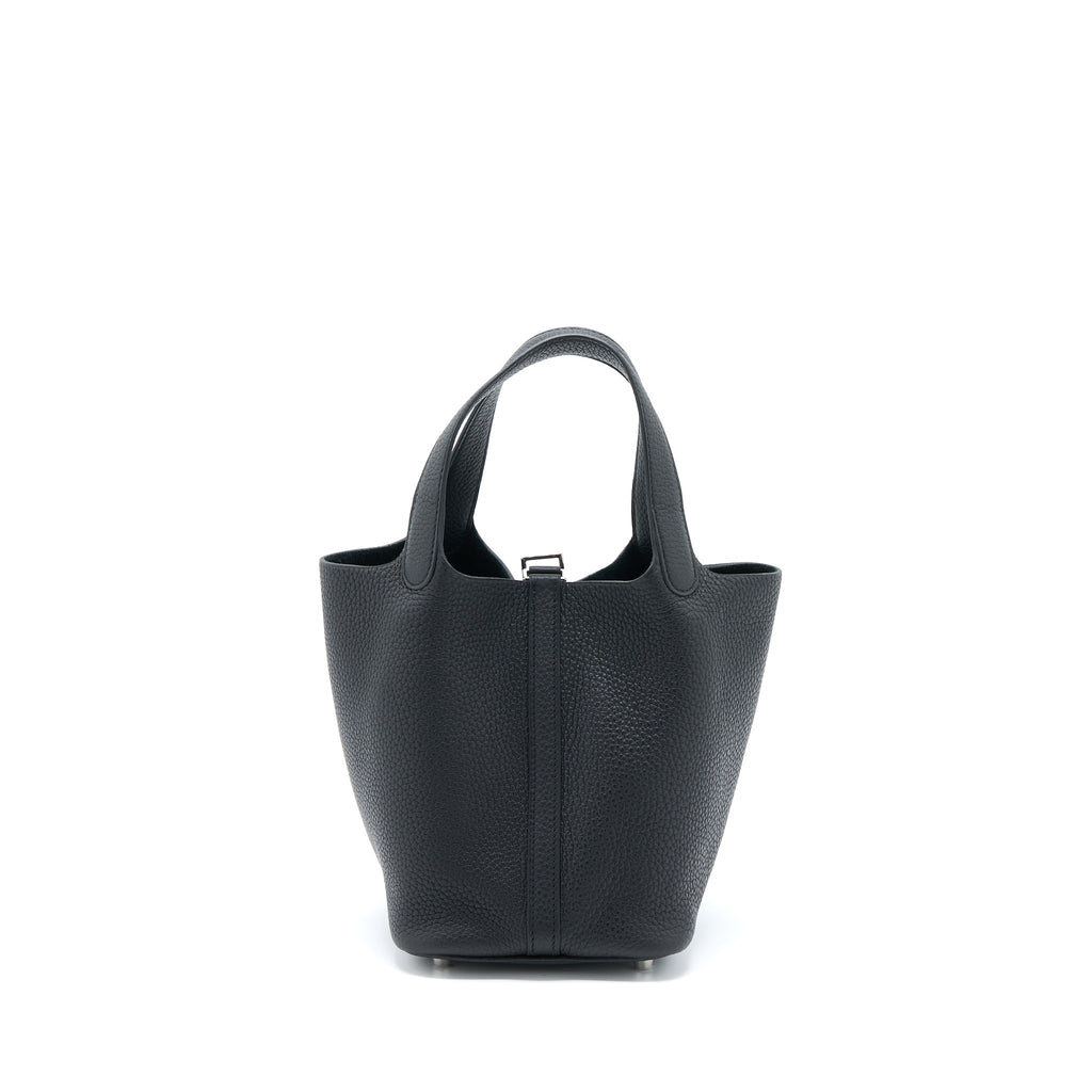 HERMES PICOTIN 18 LOCK BAG CLEMENCE BLACK SHW