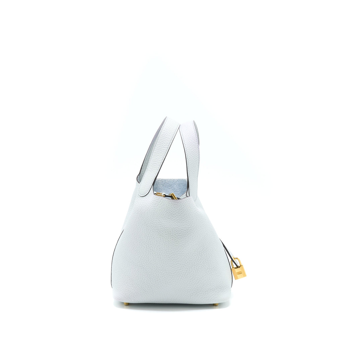 Hermes Picotin 18 Lock Bag Clemence Bleu Pale GHW