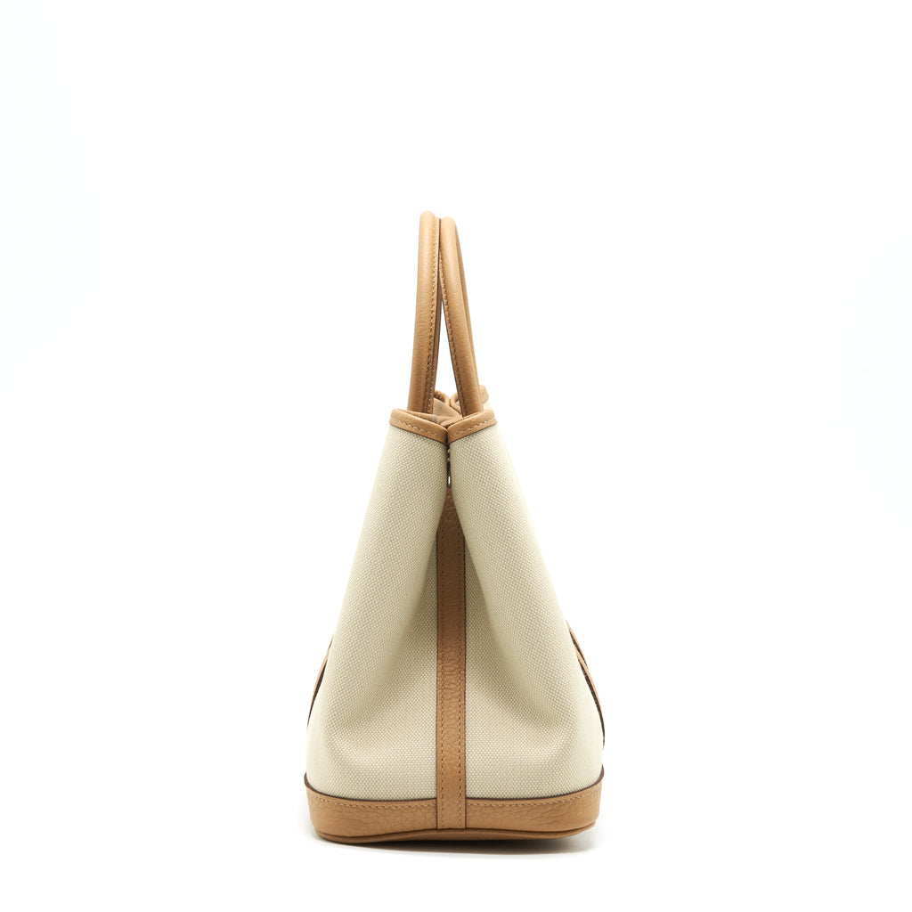 Hermes Garden Party 30 Biscuit Canvas SHW