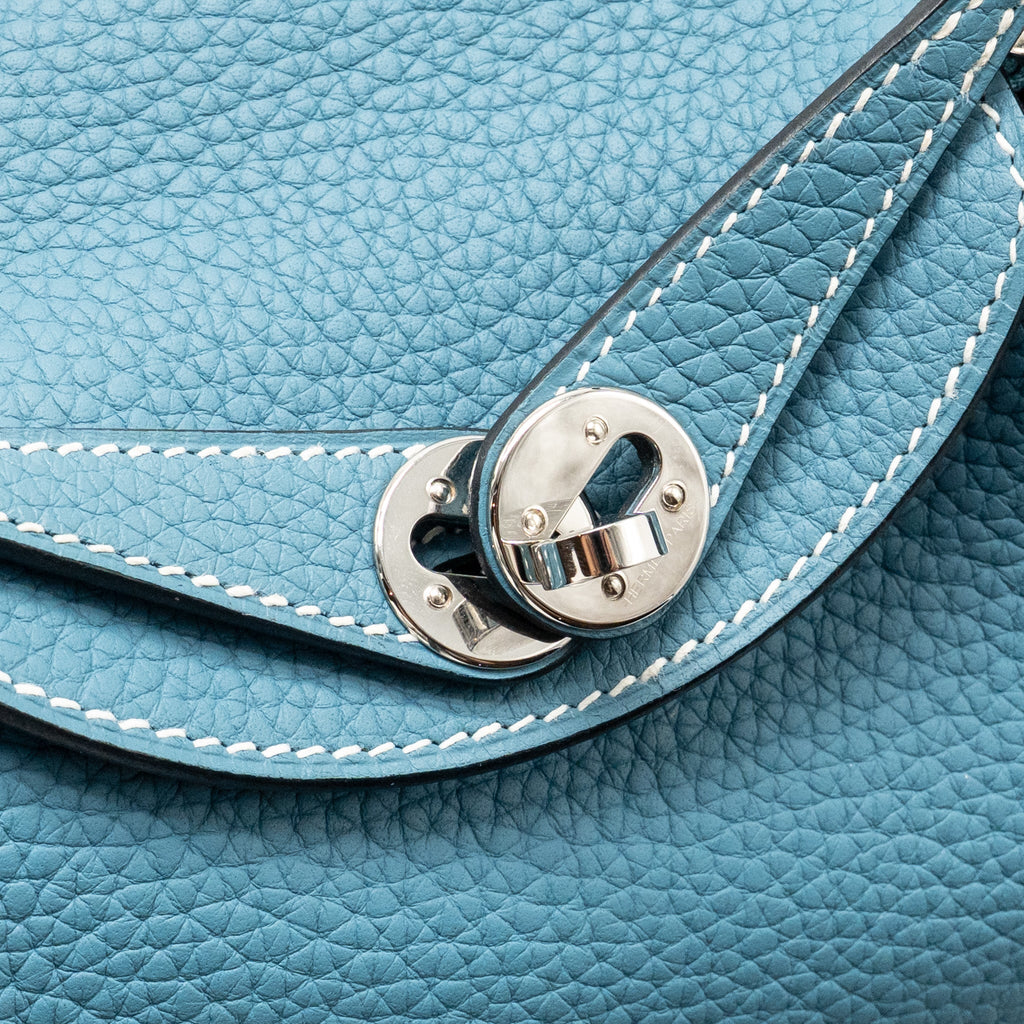 HERMES MINI LINDY CLEMENCE NEW BLUE JEAN SHW