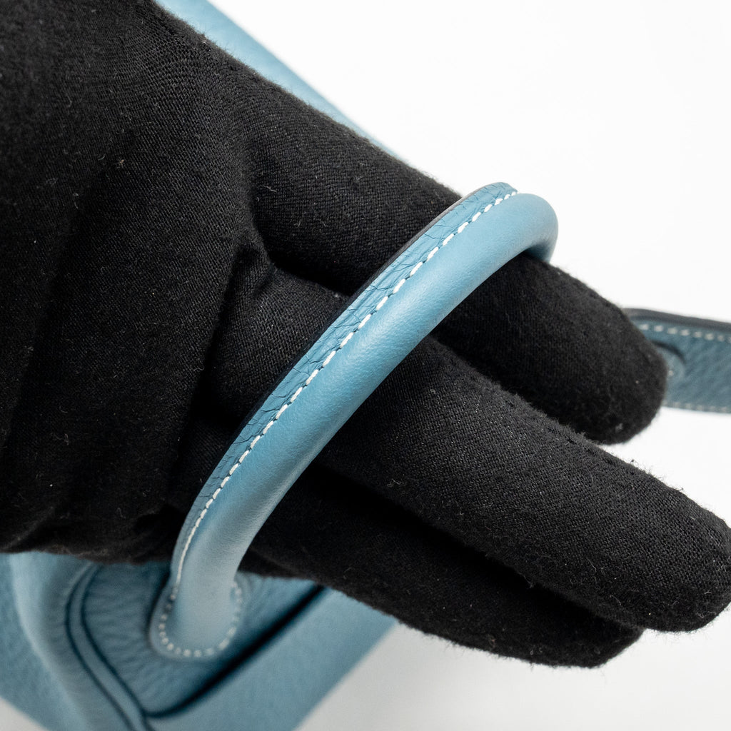 HERMES MINI LINDY CLEMENCE NEW BLUE JEAN SHW