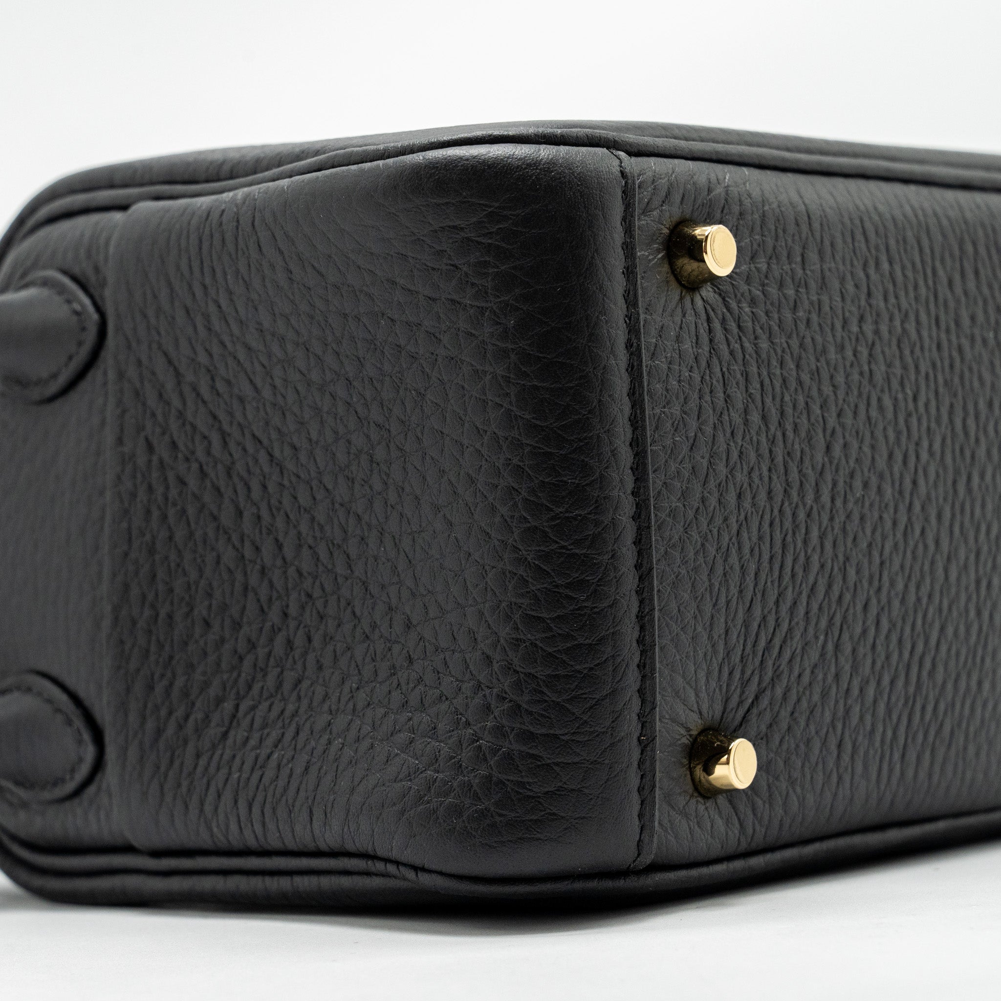 HERMES MINI LINDY II CLEMENCE BLACK GHW