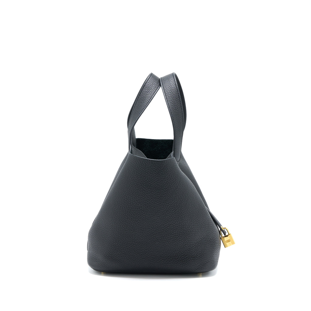 Hermes Picotin 22 Lock Bag Clemence Black GHW