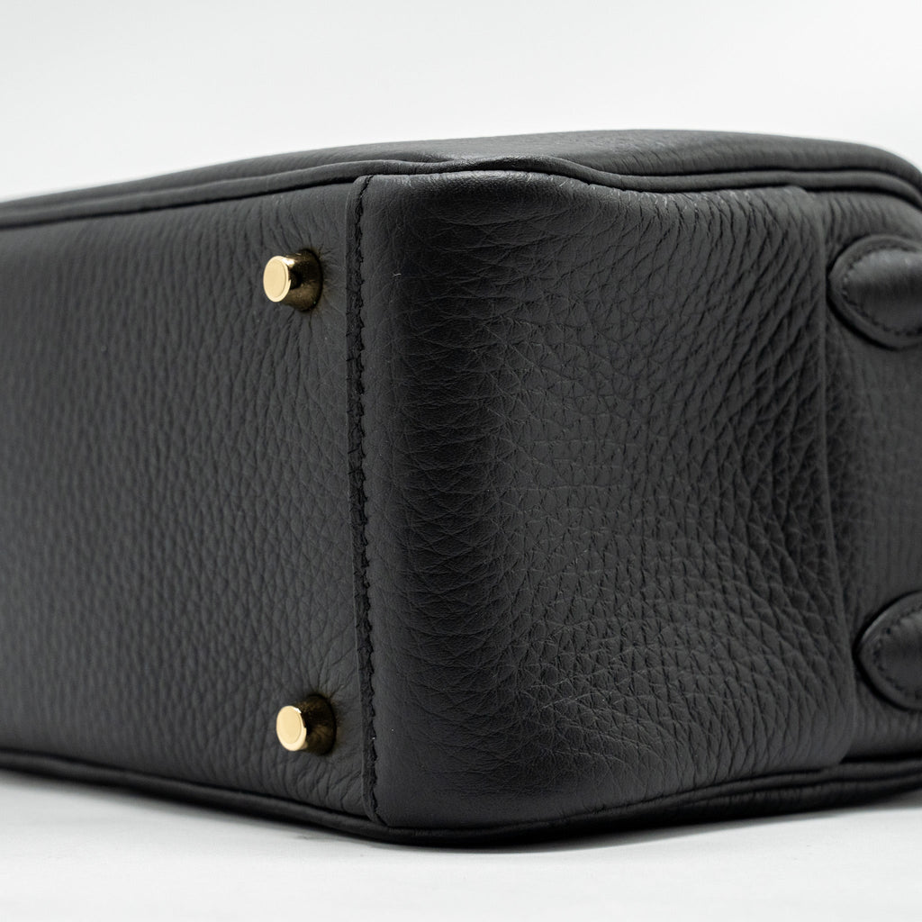 HERMES MINI LINDY II CLEMENCE BLACK GHW