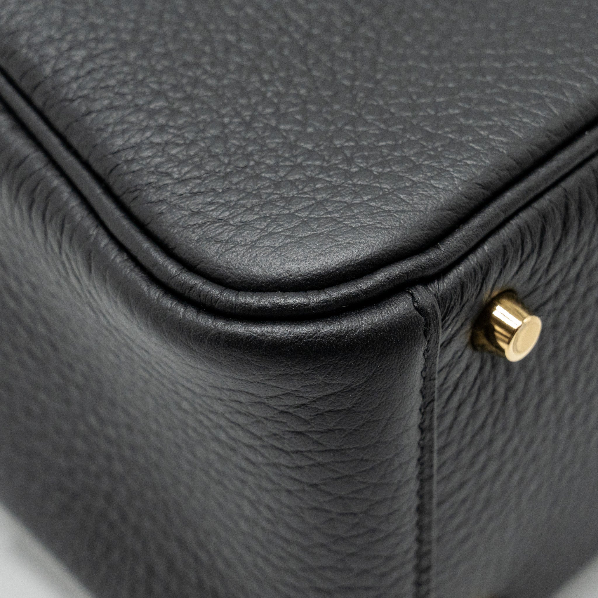 HERMES MINI LINDY II CLEMENCE BLACK GHW
