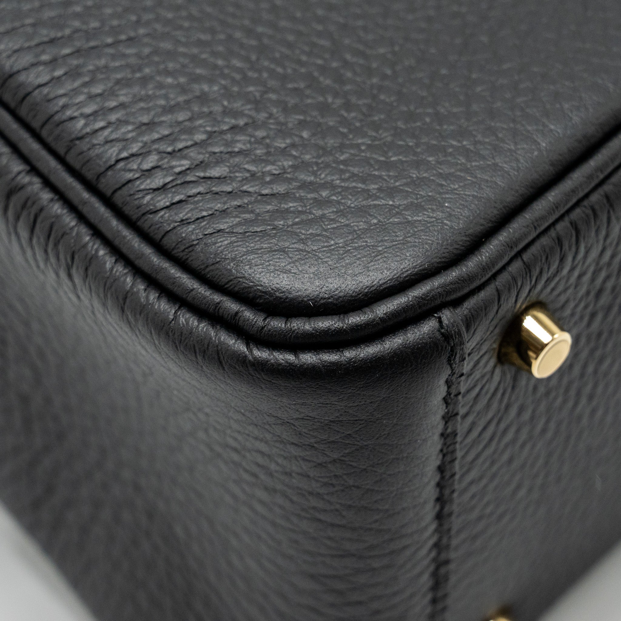 HERMES MINI LINDY II CLEMENCE BLACK GHW