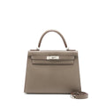 Hermes Kelly 28 Epsom 8F Gris Etain SHW