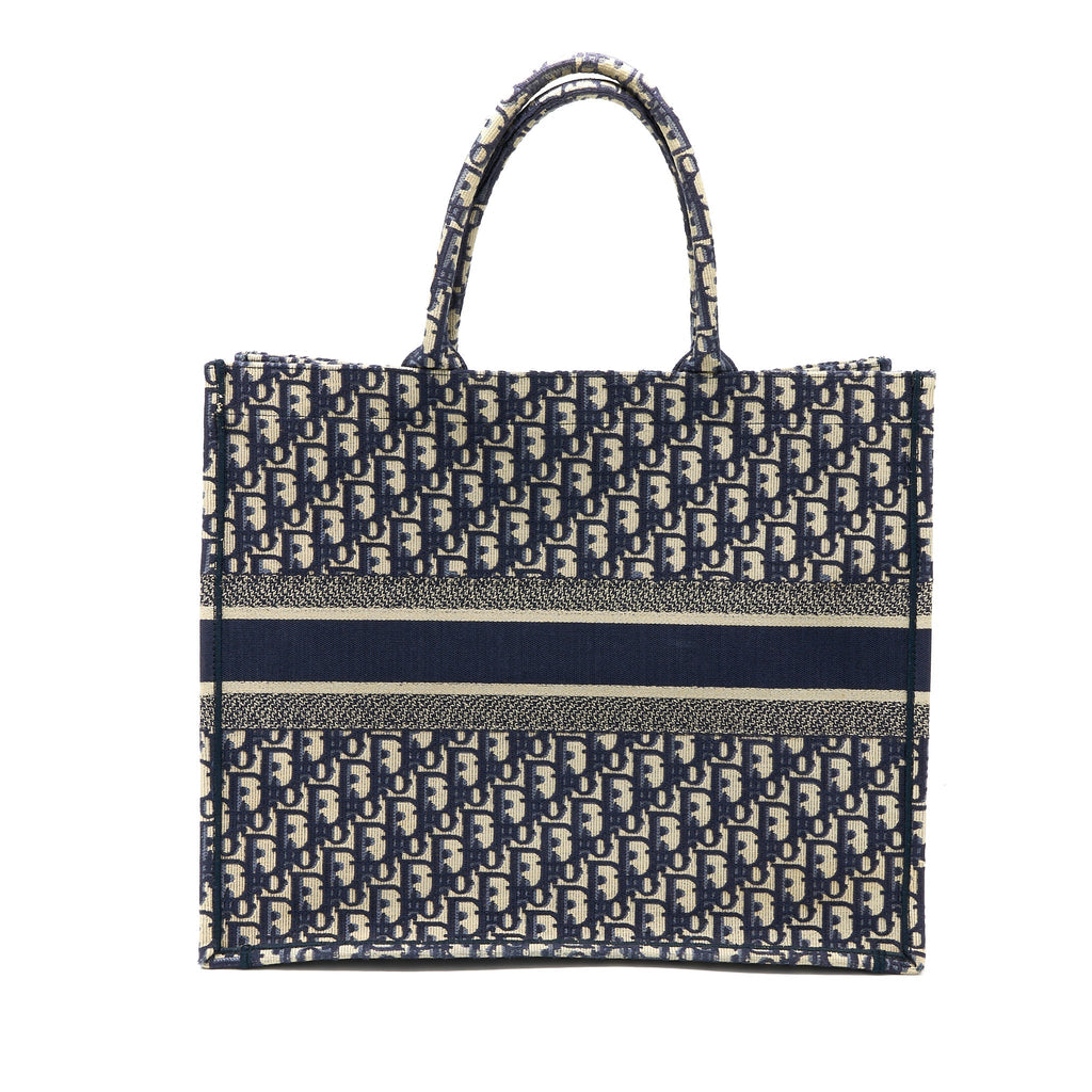 DIOR LARGE BOOK TOTE BLUE BLUE OBLIQUE JACQUARD