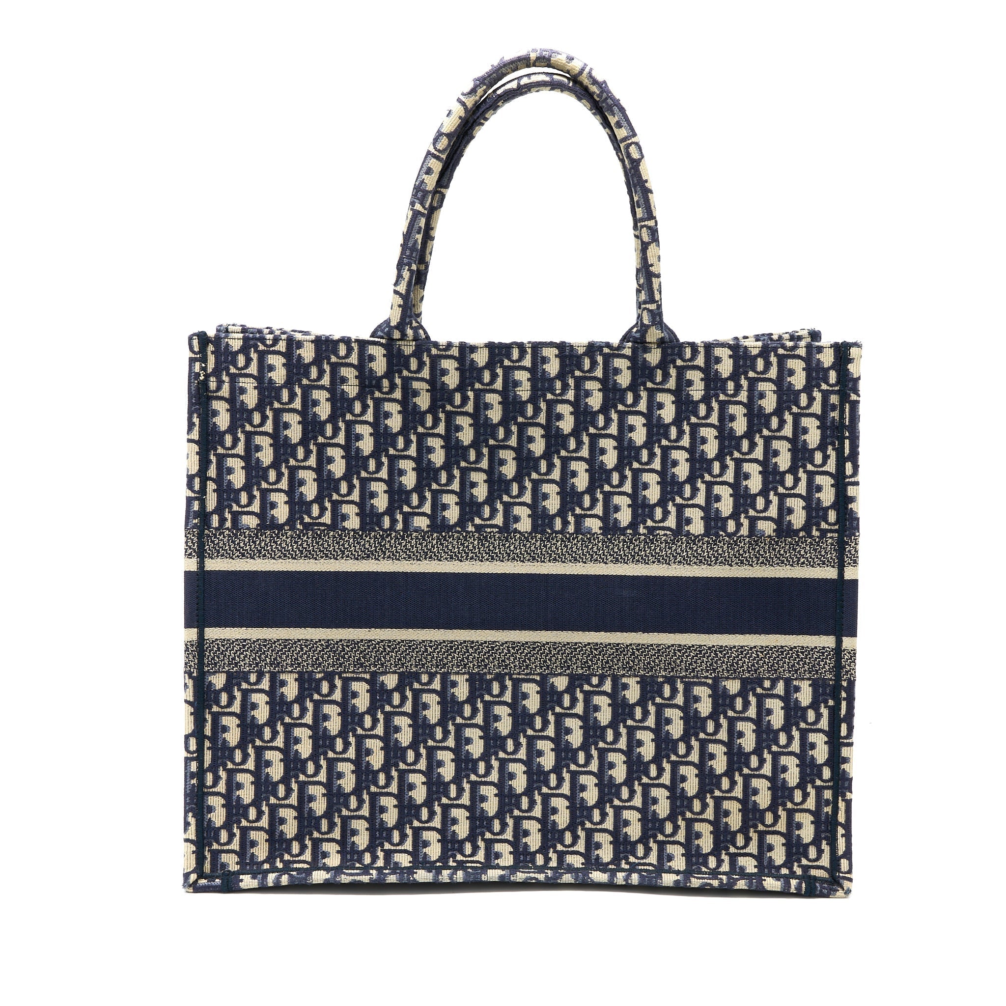 DIOR LARGE BOOK TOTE BLUE BLUE OBLIQUE JACQUARD