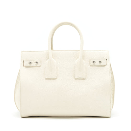SAINT LAURENT (YSL) SAC DE JOUR TOTE BAG CALFSKIN WHITE SHW