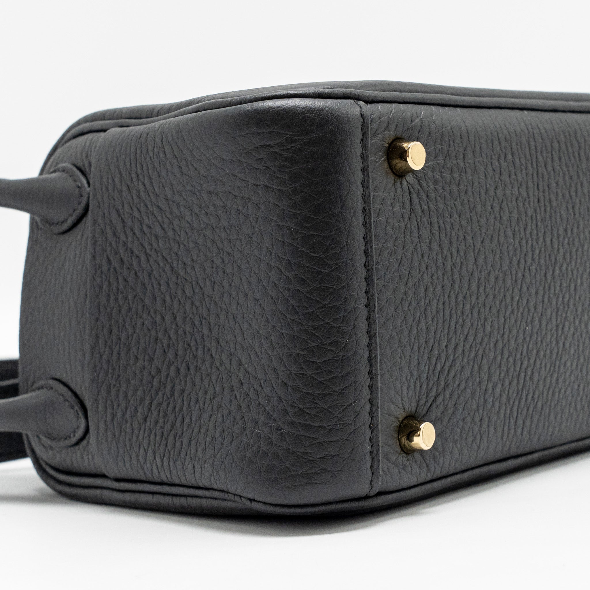 HERMES MINI LINDY II CLEMENCE BLACK GHW