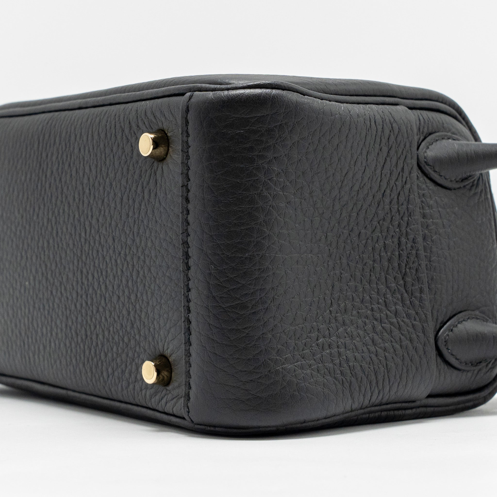HERMES MINI LINDY II CLEMENCE BLACK GHW