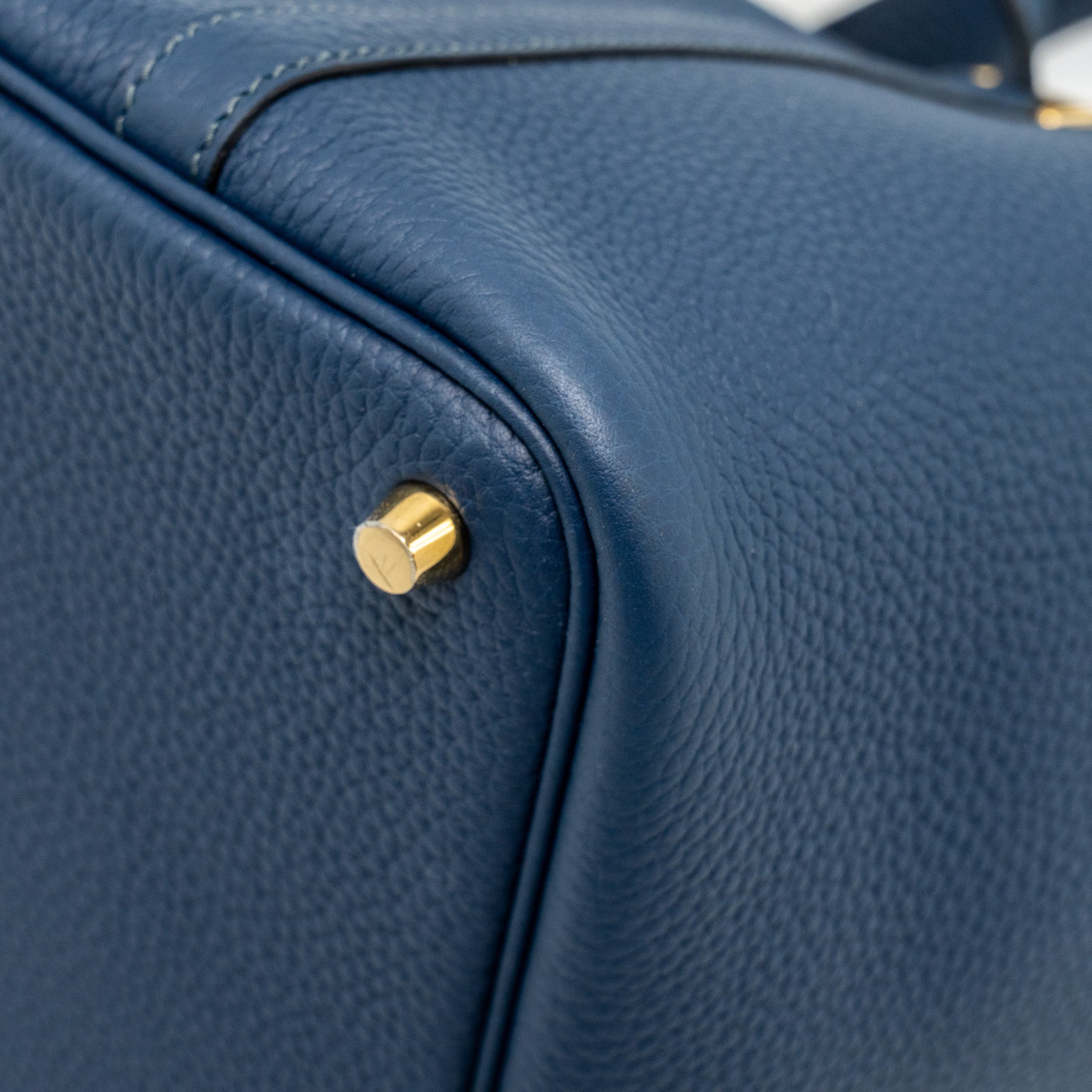 HERMES PICOTIN 18 LOCK BAG CLEMENCE BLEU DE PRUSSE GHW