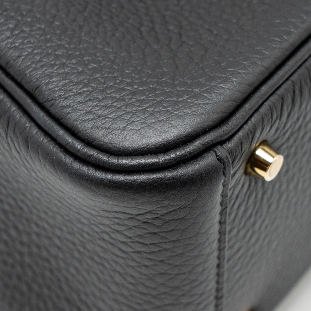 HERMES MINI LINDY II CLEMENCE BLACK GHW