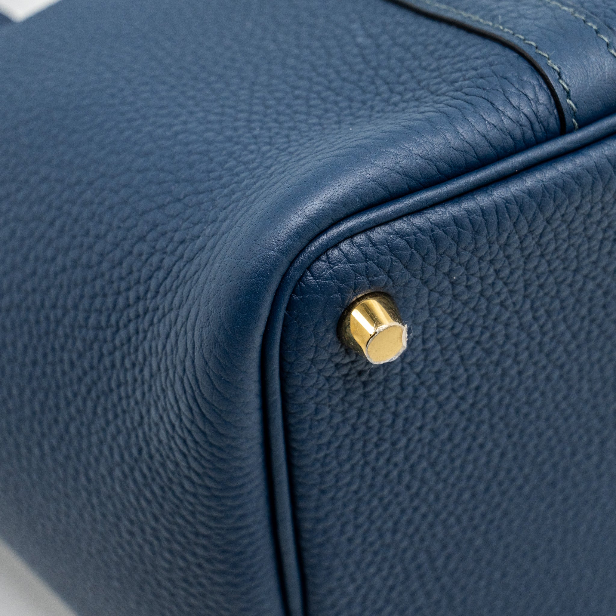 HERMES PICOTIN 18 LOCK BAG CLEMENCE BLEU DE PRUSSE GHW