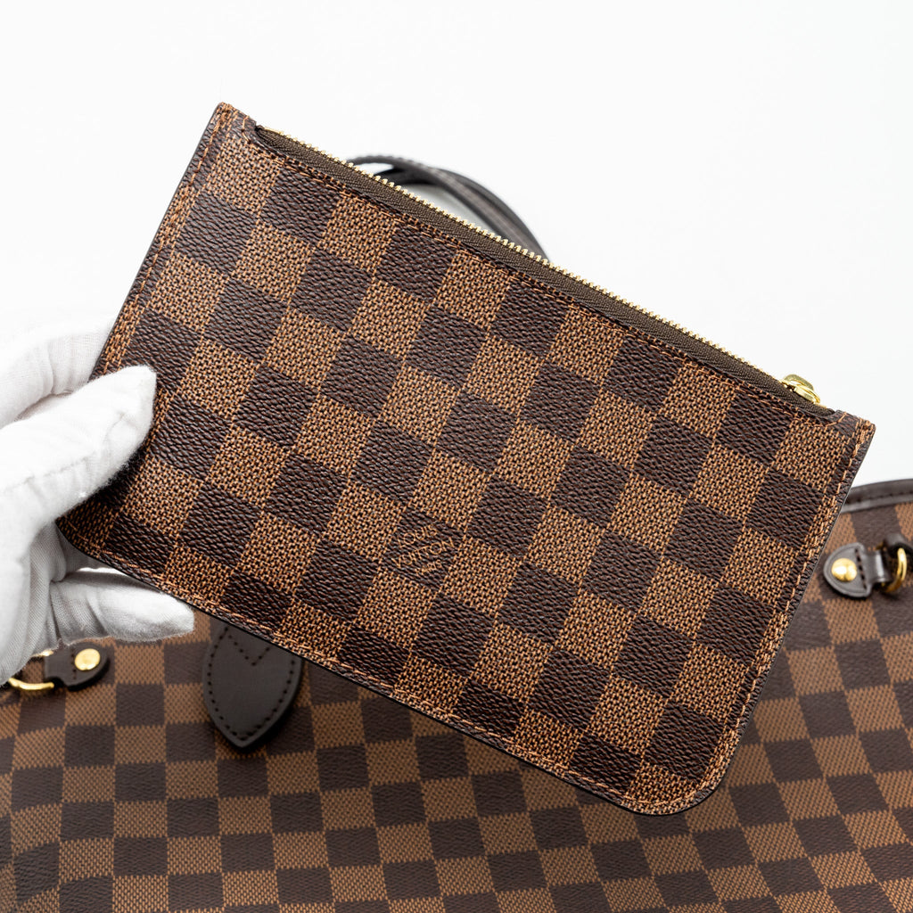 LOUIS VUITTON NEVERFULL PM DAMIER EBENE CANVAS GHW