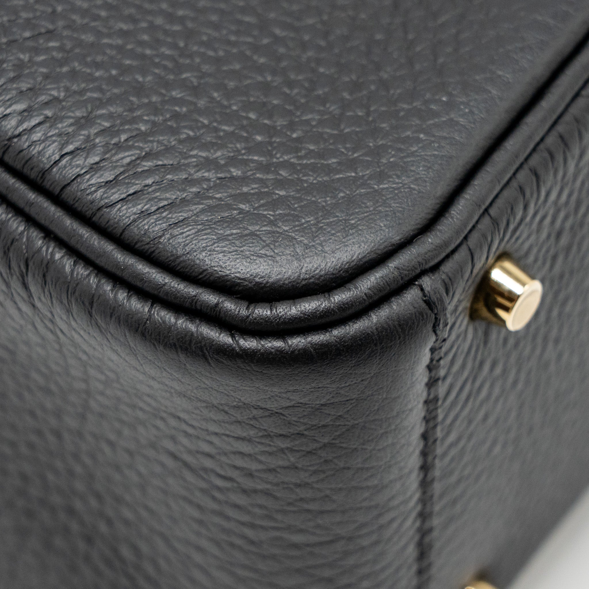 HERMES MINI LINDY II CLEMENCE BLACK GHW