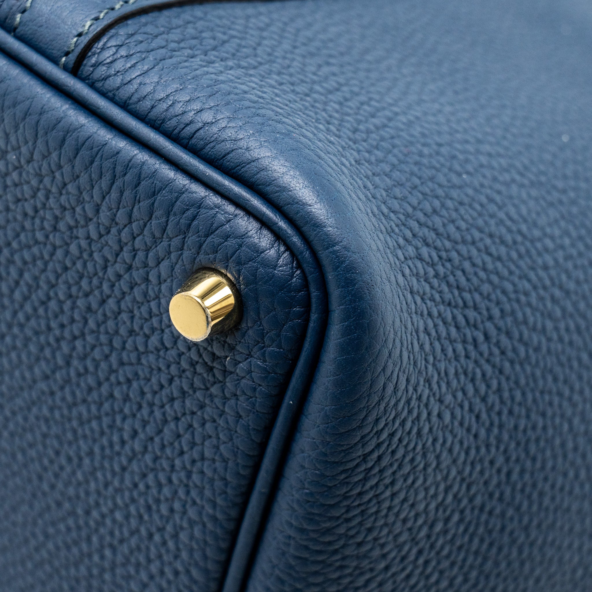 HERMES PICOTIN 18 LOCK BAG CLEMENCE BLEU DE PRUSSE GHW