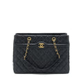 CHANEL SHOPPING TOTE BAG CAVIAR BLACK GHW